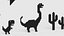 Pacchetto Dinosauri Pixel