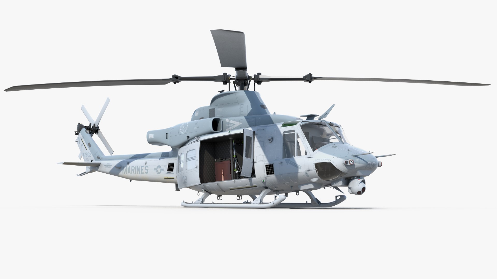 Bell Venom Helicopter Rigged 3D model preview