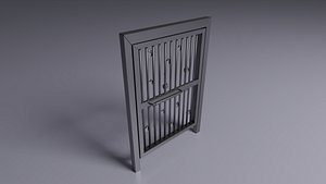 3D metal door model