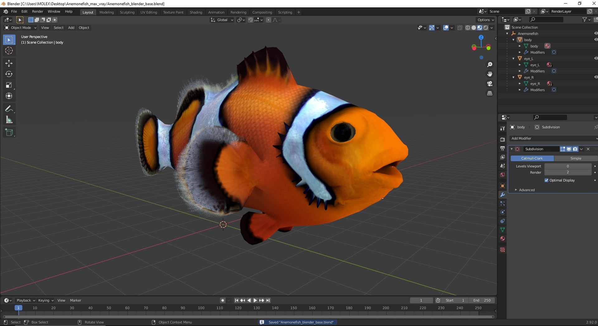 Anemonefish 3D https://p.turbosquid.com/ts-thumb/4D/CJnfRh/aZ/anemonefish3dsmodel034/jpg/1722290516/1920x1080/fit_q87/8ed3e1218121a10addcfc36bbf4f364be558f444/anemonefish3dsmodel034.jpg