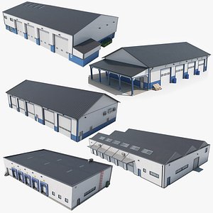 5 Industrial Buildings Collection