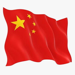 china flag animation 3D model
