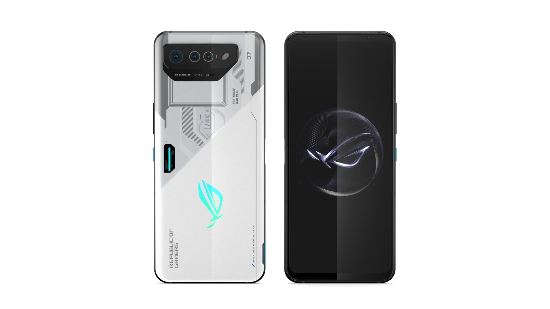 3D Asus ROG Phone 7 White Model - TurboSquid 2221289