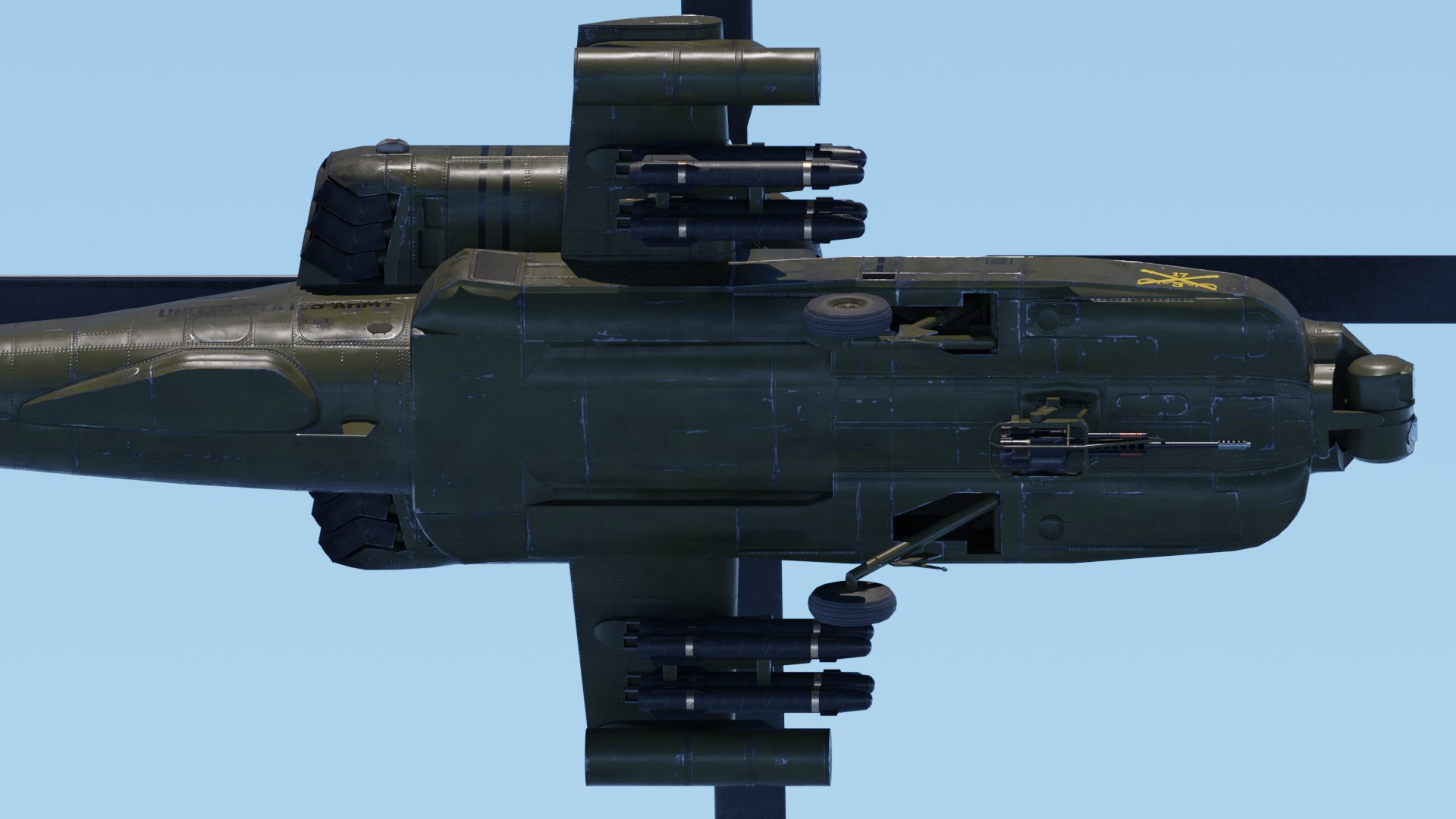 Boeing AH-64D Apache With Weapons Fully-Rigged Game Ready 3D ...
