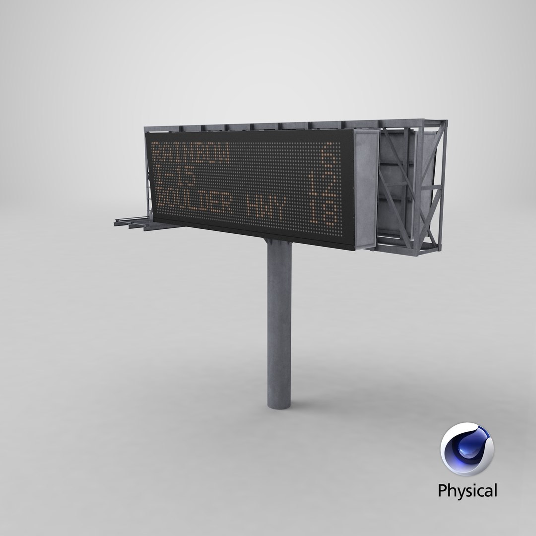 3D Variable-message Sign - TurboSquid 1818067