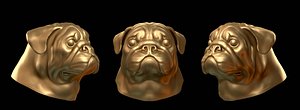 pug head 3d model