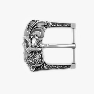 Gothic Skull Belt Buckle STL 3D Printable Model