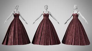 Dress 49 Chocolate Velvet With Design