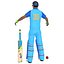 pack cricket man bat 3D model
