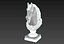 Bronze  Jade  Marble Horse Head bust statue for render and 3d print