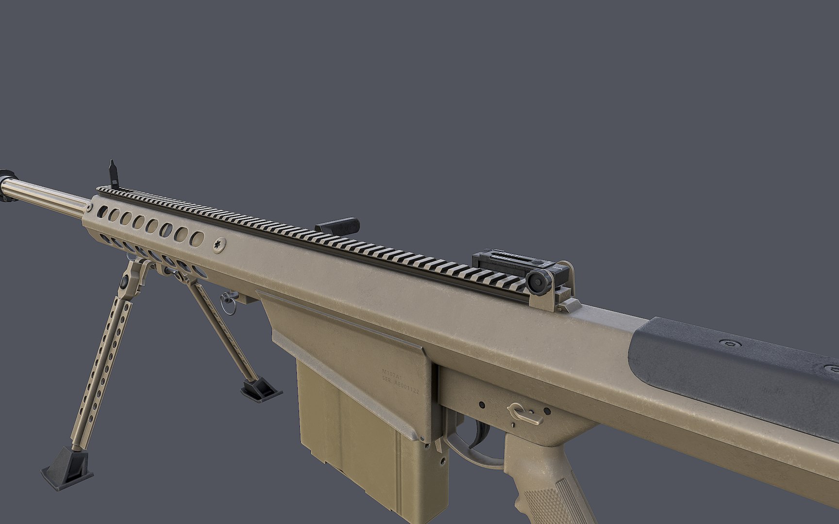 3d M107a1 Rifle Model