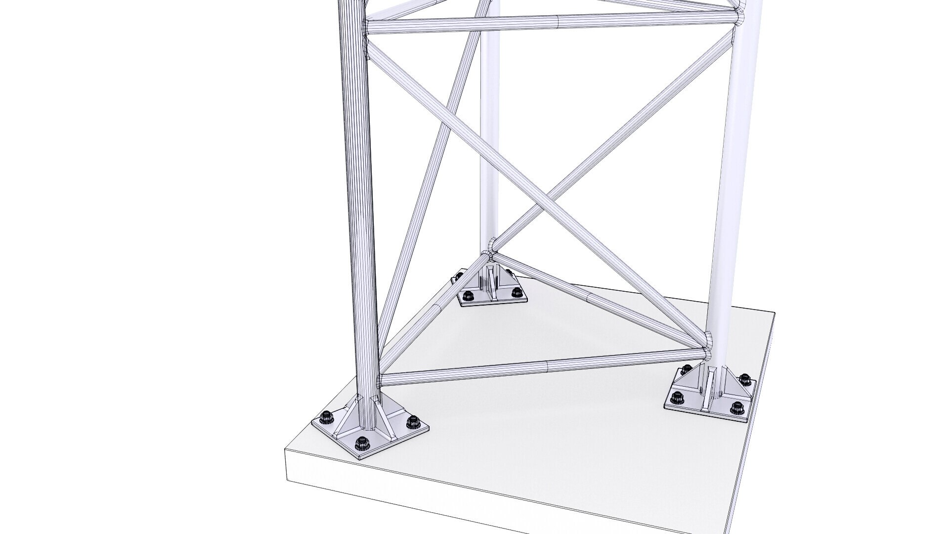 Steel Truss Mast Pole Tower 1 Model TurboSquid 2257209