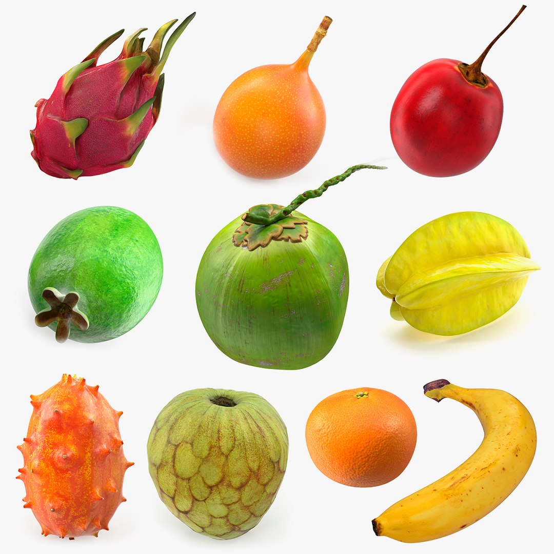 Exotic Fruits Collection 4 3D model preview