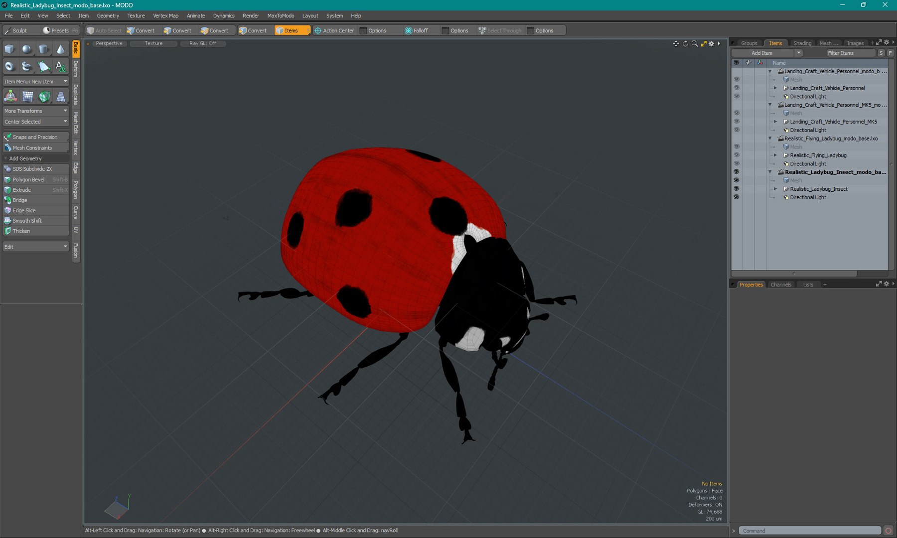 Realistic Ladybug Insect 3D Model - TurboSquid 2326775