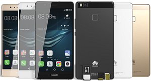 realistic huawei p9 lite 3d model