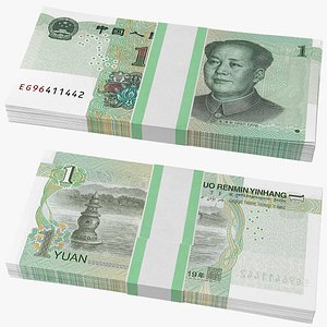 Pack of Chinese 1 Yuan 2019 Banknotes model
