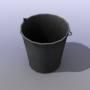 water bucket 3d obj