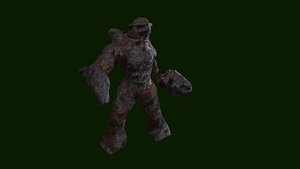 3D Stone Golem model