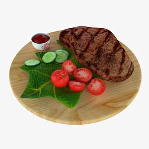3d model of steak tomato