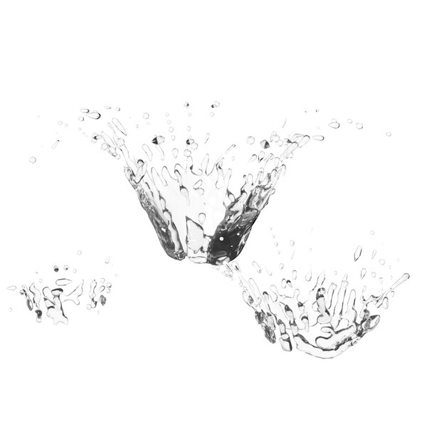 3D model splashes mapping surface