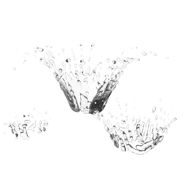 3d 3 bursting water drops