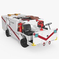 P 25A Aircraft Carrier Fire Truck Rigged for Cinema 4D