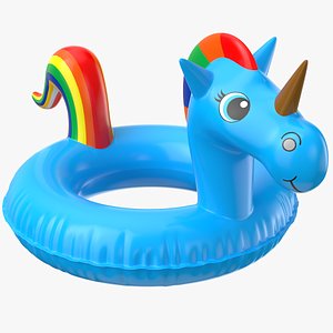 Detailed Unicorn Pool Toy 3D model