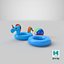 Juguete de piscina de unicornio detallado