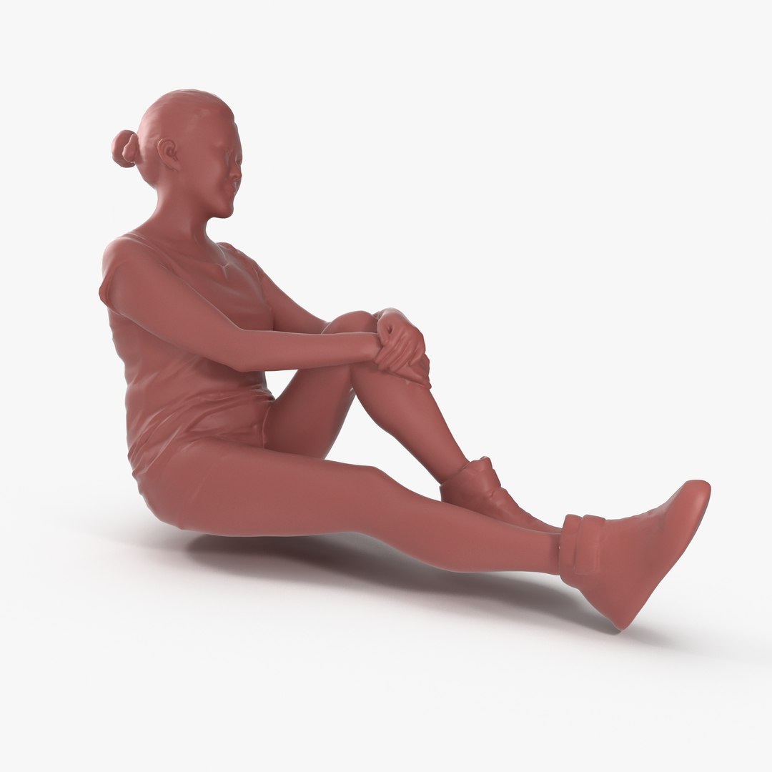 Sport Woman Sitting Human Body 3D Model - TurboSquid 1157232