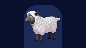 Sheep 3D Cartoon Rigged Model - Blender