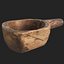 Old wooden mortar
