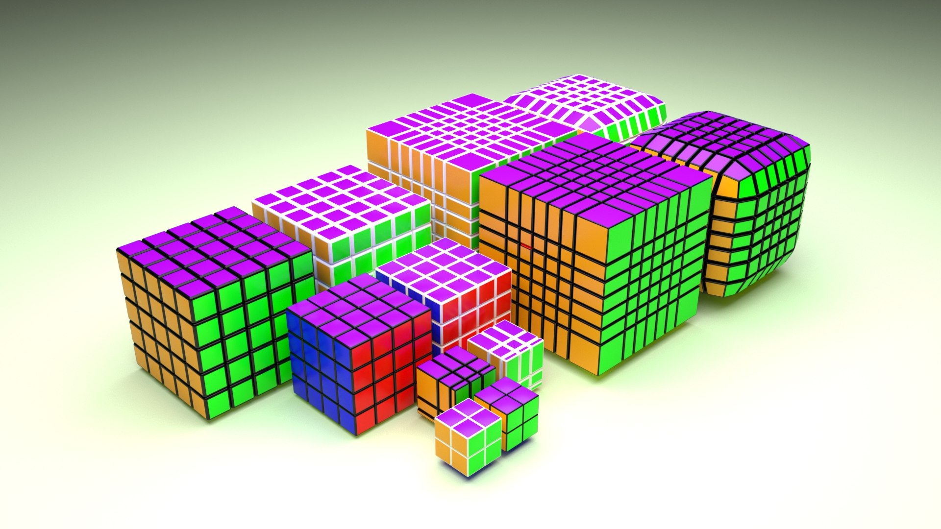 3D Rubiks Cubes Set model - TurboSquid 1824313