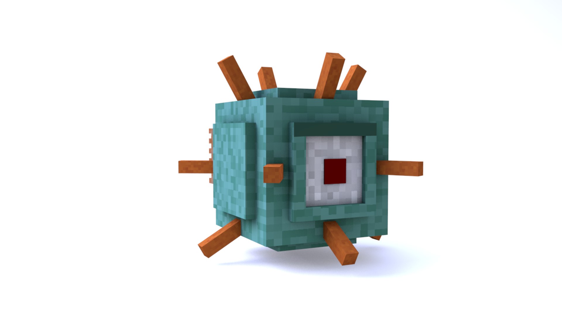 C4d Gaurdian Mob Minecraft