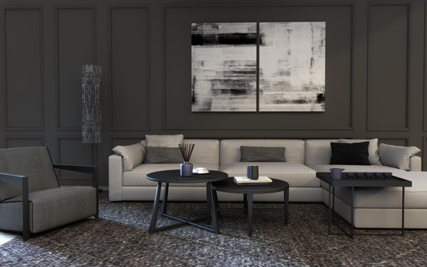 modern living room sofa 3D