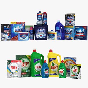 Fairy and Finish Detergent Collection 21 in 1 3D model