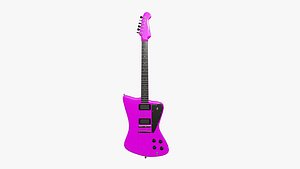 3D Electric Guitar G06 Pink - Music Instrument Design