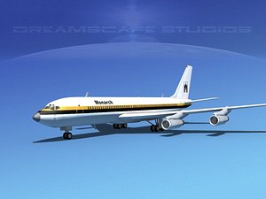 707-320 airlines boeing 707 3d 3ds