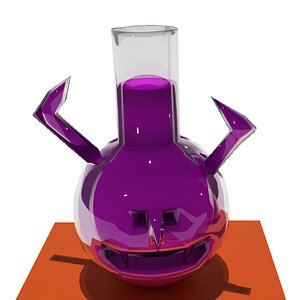 Three Lab Bottles 3D model
