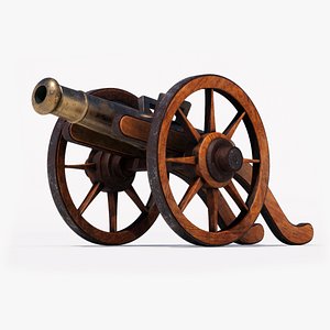 Old war cannon 3D
