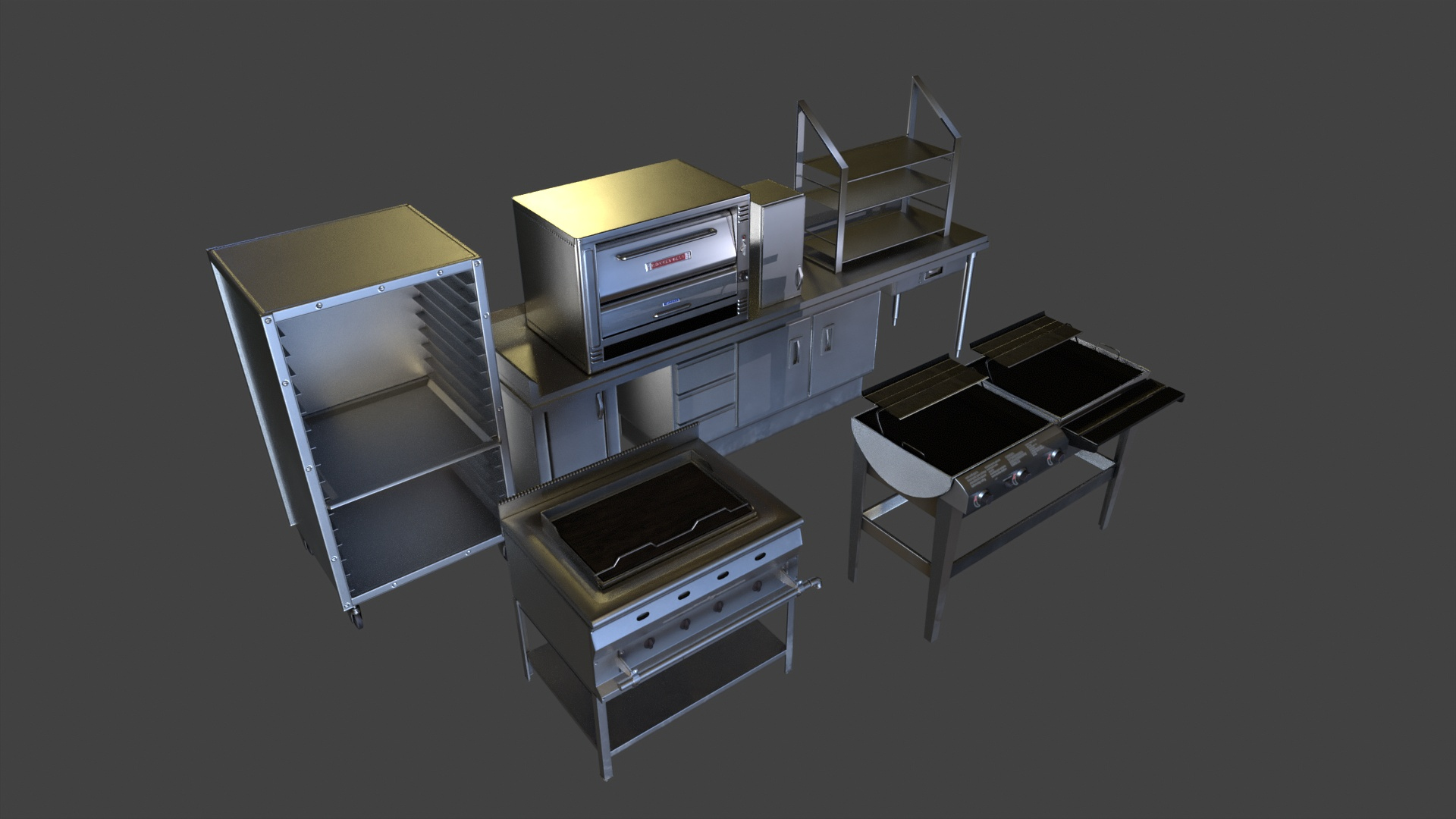 INDUSTRIAL KITCHENS 3D Model - TurboSquid 2214148