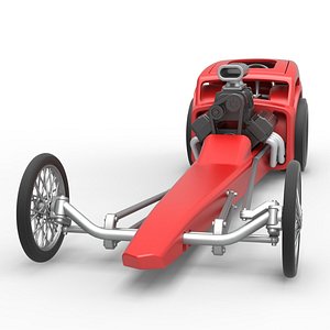 Front engine old school dragster with shell Version 8 Scale 1 to 25