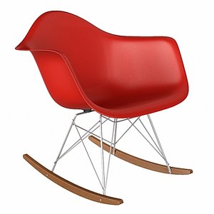 eames plastic chairs 3d model