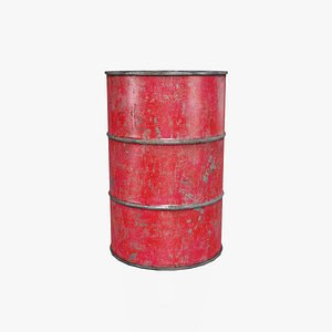 Steel Barrel - Red - Dirty