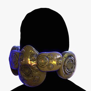 Gas mask respirator scifi futuristic 3D model 3D