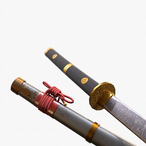 Katana Weapon Sword - Game Ready 3D model