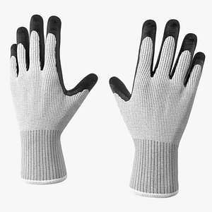 Safety Work Gloves Rigged for Modo