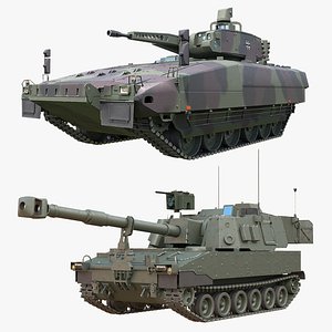 M109A7 Howitzer and Puma IFV Collection 3D model