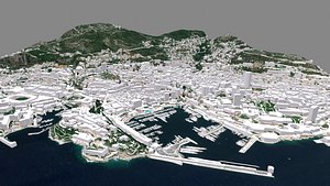 3D Cityscape Monte Carlo Monaco