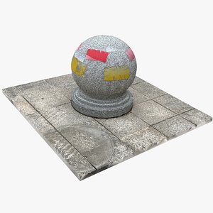 Round stone pier 3d scan