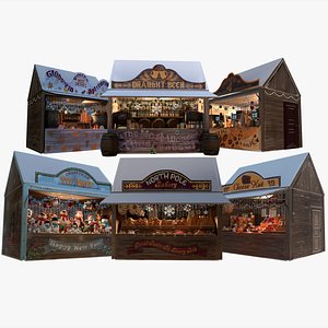Christmas Mini Market 3D model